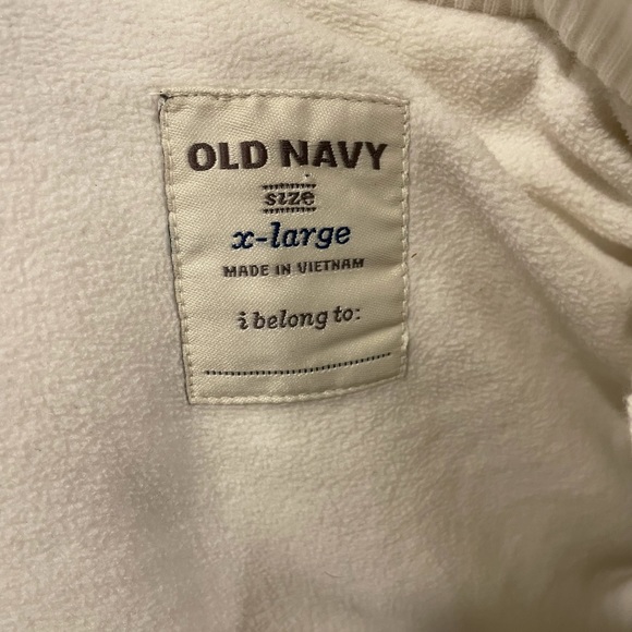 EUC OLD NAVY GIRLS WHITE PINK DEER LOGO PUFFY VEST XL - Picture 7 of 13